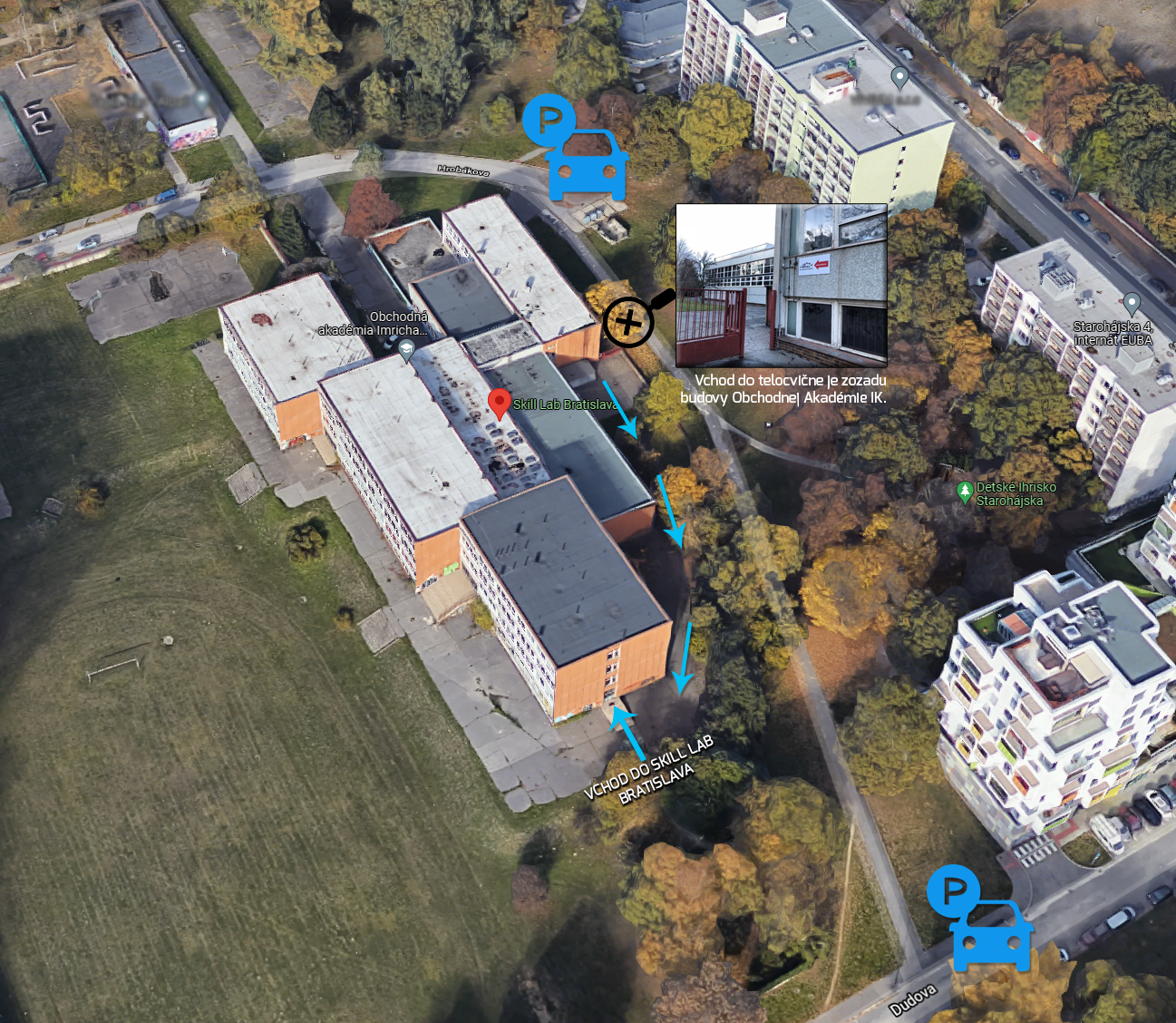 Vchod do Skill Lab Bratislava